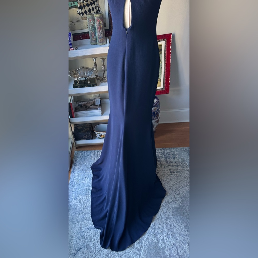 Badgley Mischka Navy Maxi Dress - Picture 9 of 11